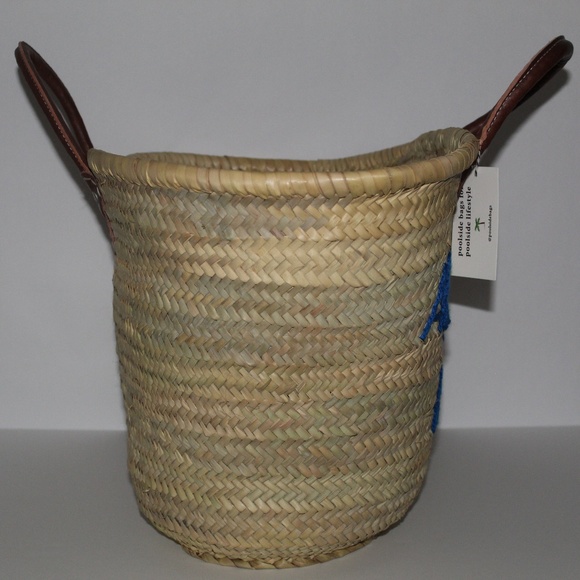 POOLSIDE ALWAY VACCAY SHORT HANDLE STRAW BEACH BAG - Picture 2 of 8